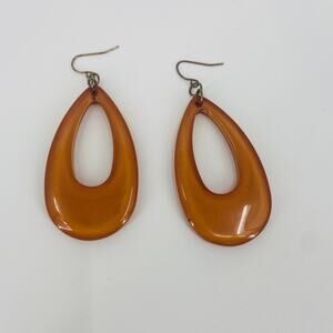 Tear Drop Orange Earrings